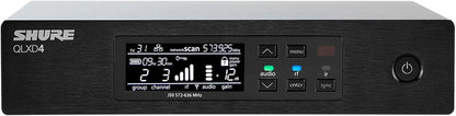 Shure QLXD4 Single Channel Receiver - for use with QLX-D Digital Wireless Systems, Transmitter Sold Separately | J50A BAnd (QLXD4=-J50A)