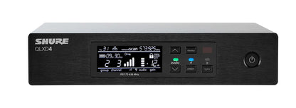 Shure QLXD4 Single Channel Receiver - for use with QLX-D Digital Wireless Systems, Transmitter Sold Separately | H50 Band (QLXD4=-H50)