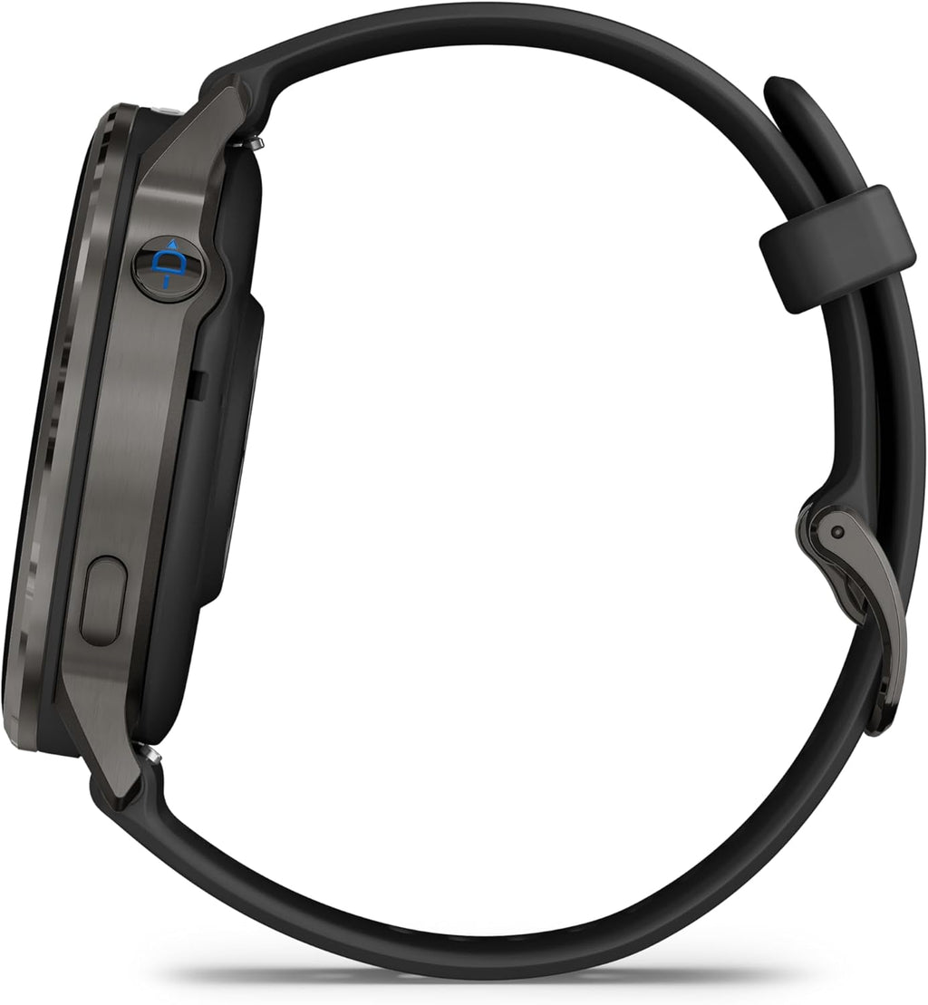 Garmin D2™ Air X15, Versatile Aviator Smartwatch with GPS, LED Flashlight, Health and Fitness Features, Aviation Weather, Built-in Microphone/Speaker, Slate with Black Silicone Band