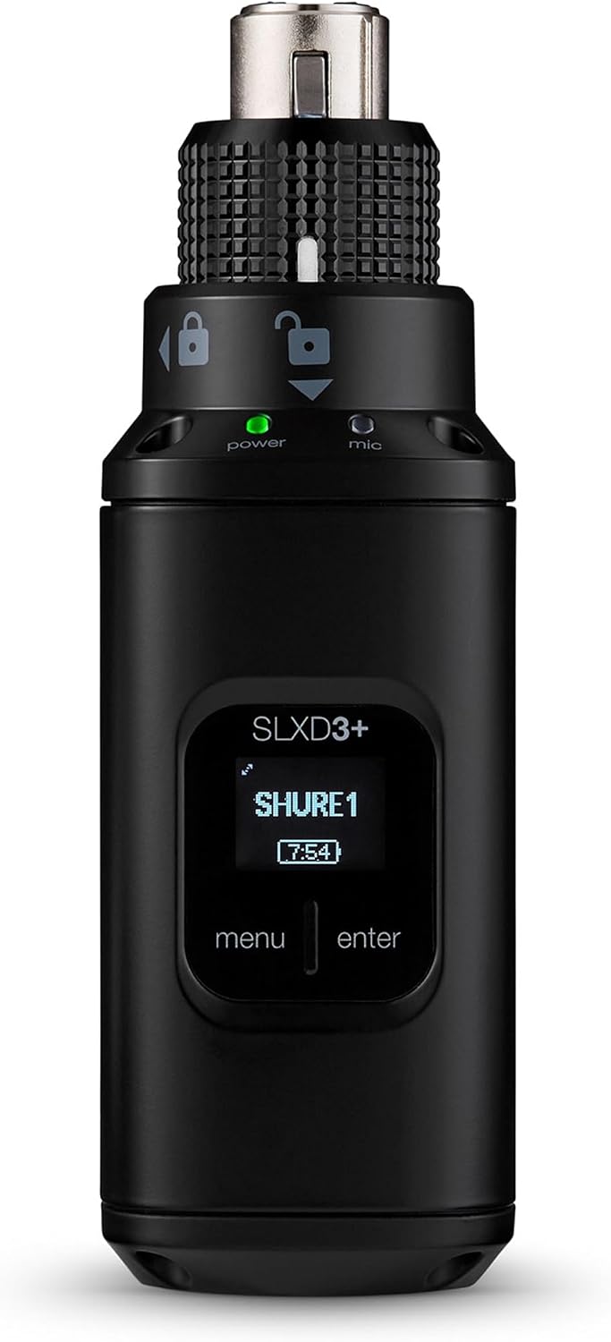 Shure SLXD3+ Plug-On Wireless XLR Transmitter