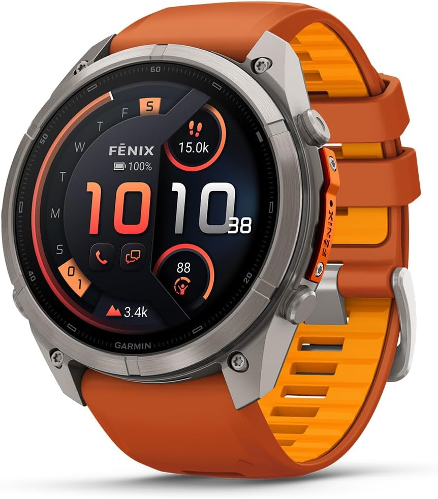Garmin fēnix® 9 Pro, inReach®, Titanium, 51mm, Autumn Orange/Spark Orange