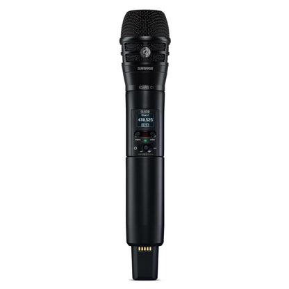 Shure SLXD2/K8B Handheld Transmitter with KSM8 Black Vocal Mic Capsule - for use with SLX-D Digital Wireless Microphone Systems, Receiver Sold Separately | G58 Band (SLXD2/K8B=-G58)