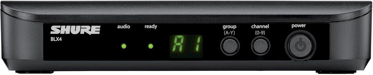 Shure BLX14/CVL Lavalier Audio System H9 Band (512–542 MHz) – BLX4 Receiver, BLX1 Bodypack & CVL Clip-On Lavalier Mic, Up to 14 Hr Battery, 300 ft Range