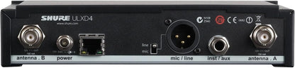 Shure ULXD4 Single Channel Receiver - for use with ULX-D Digital Wireless Microphone Systems, Transmitter Sold Separately | H50 Band (ULXD4=-H50)