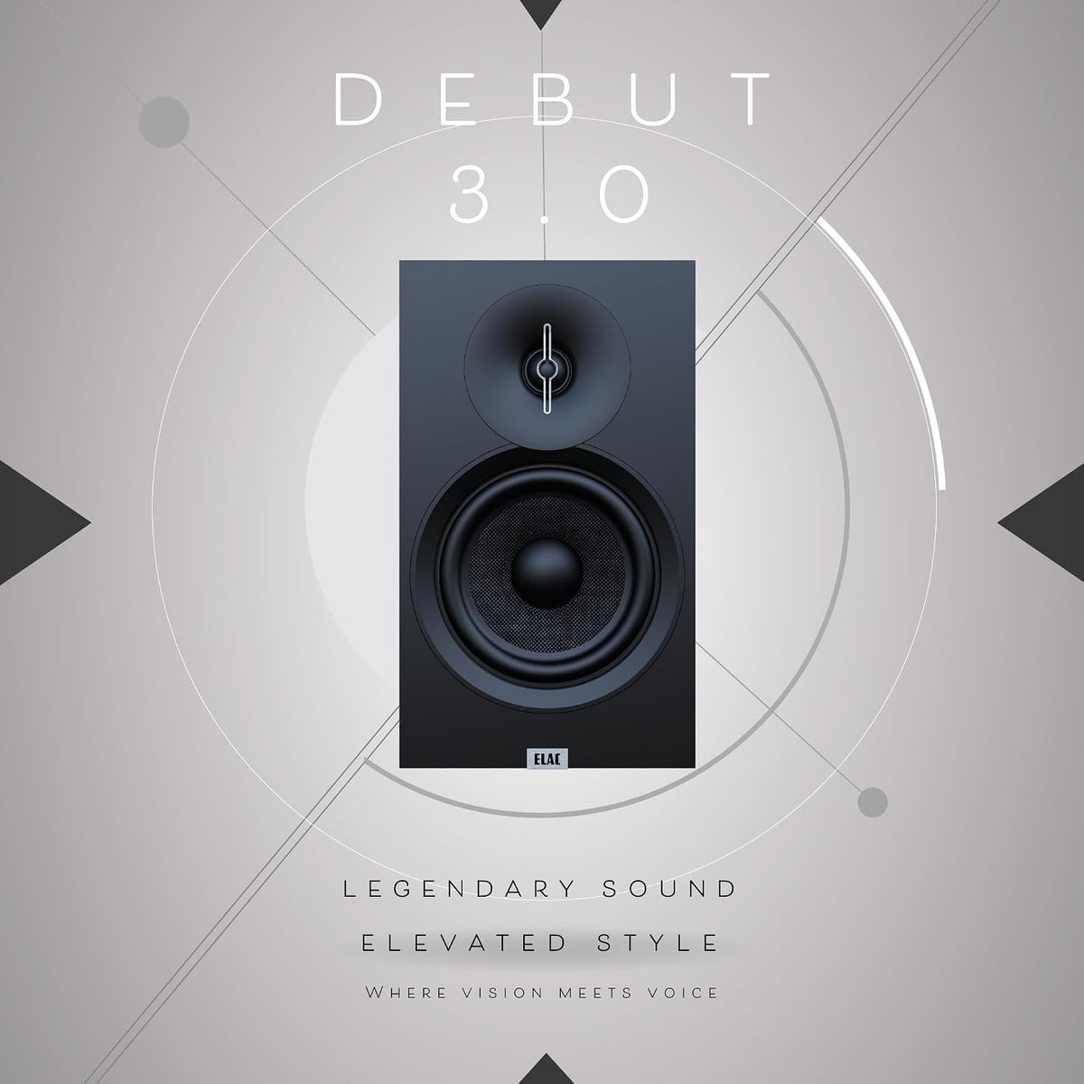 ELAC Debut 3.0 DC63-BK Center Channel Speaker, Black Ash - 1” Aluminum Dome Tweeter & Dual 6.5” Aramid Fiber Woofers - 2-Way Bass Reflex - 50Hz to 38KHz Response