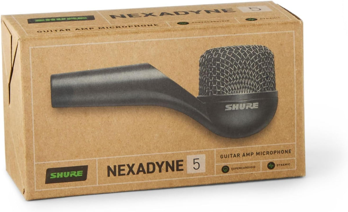 Shure Nexadyne 5 Guitar Amp Microphone with Revonic Technology - Supercardioid Dynamic Mic for Pro Amplification, Enhanced Signal Clarity & Noise Reduction, Dual-Engine Transducers (NXN5)