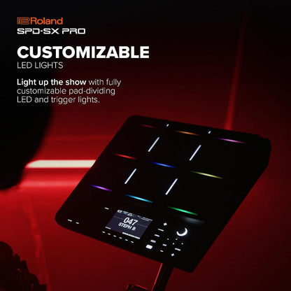 Roland SPD-SX PRO Sampling Pad | The Flagship Sampling Pad for Drummers & Other Musicians | 9 Playing Surfaces, 8 External Trigger Inputs, Color Display, Customizable Pad LEDs, Onboard FX & More