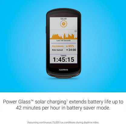 Garmin Edge® 1040 Solar, GPS Bike Computer with Solar Charging Capability