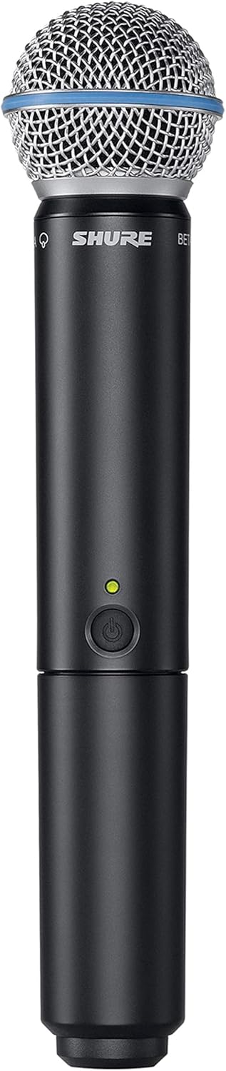 Shure BLX2/B58 Handheld Wireless Transmitter H11 Band (572–596 MHz) – Beta 58A Supercardioid Capsule, Up to 14 Hr Battery, 300 ft Range, Compatible with BLX Receivers