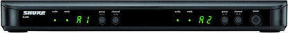 Shure BLX88 Dual-Channel Wireless Receiver J11 Band (596–620 MHz) – BLX Series Receiver for Two Transmitters, QuickScan Frequency Selection, XLR & 1/4" Outputs, Up to 300 ft Range