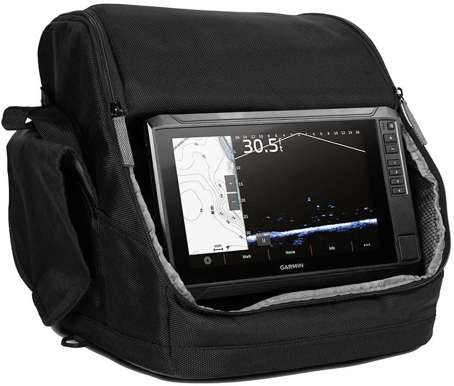 Garmin LiveScope™ Plus Lithium-ion Ice Fishing Bundle | 9" ECHOMAP™ UHD2 Chartplotter with a LiveScope™ Plus System, Garmin Navionics+™ Mapping, Carrying Case