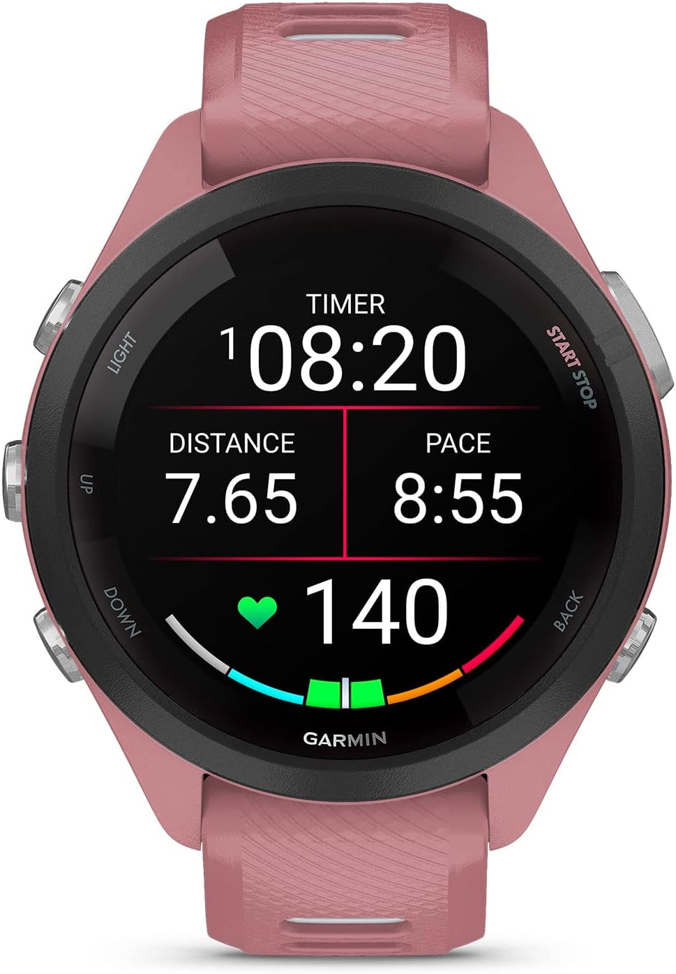 Garmin Forerunner® 265S, Running Smartwatch, 42mm, Light Pink/Powder Gray | Advanced Training Metrics & Recovery Insights, Music On Your Wrist, Garmin Coach, Daily Suggested Workouts