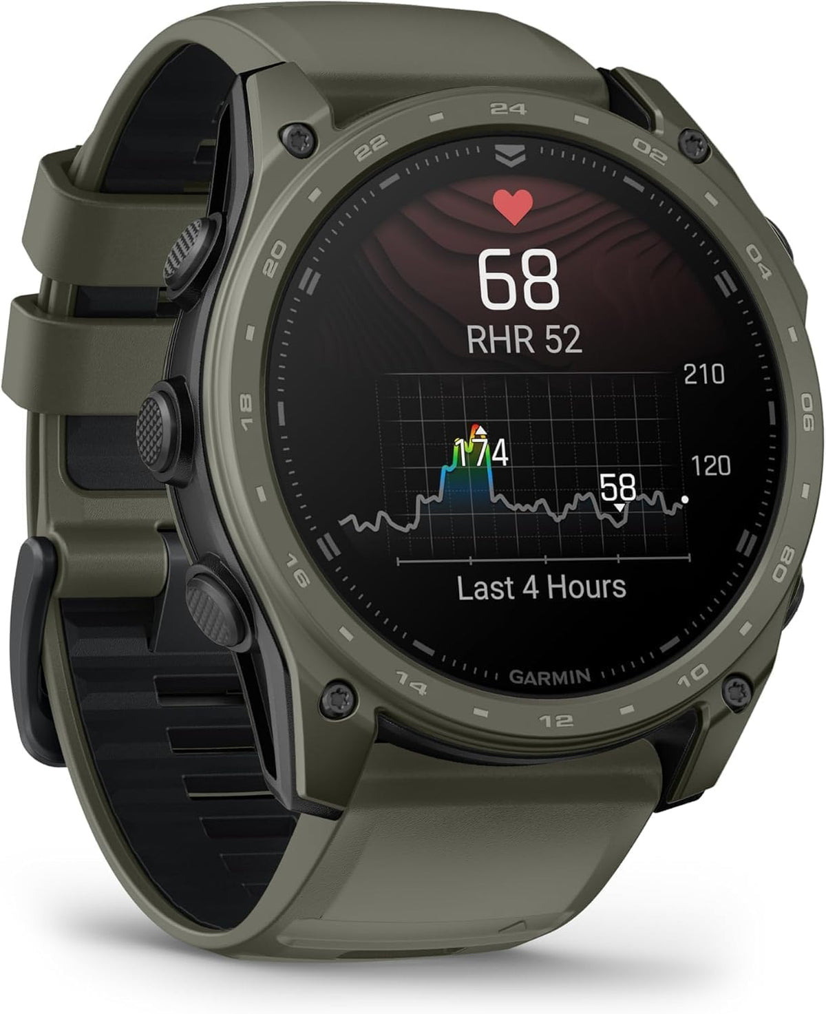 Garmin tactix® 8 – 51mm Cerakote, Premium Tactical GPS Smartwatch, AMOLED Display, Applied Ballistics® Solver, Olive Drab Premium Cerakote Coating
