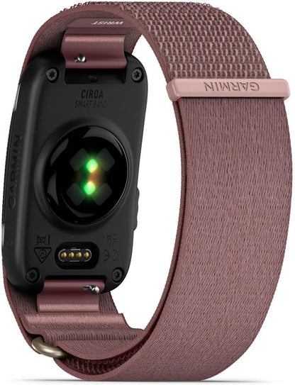 Garmin CIRQA™ Smart Band, No Subscription, L-XL Mauve | Screenless Health & Fitness Tracker, No Subscription Required, Automatically Detects a Variety of Activities