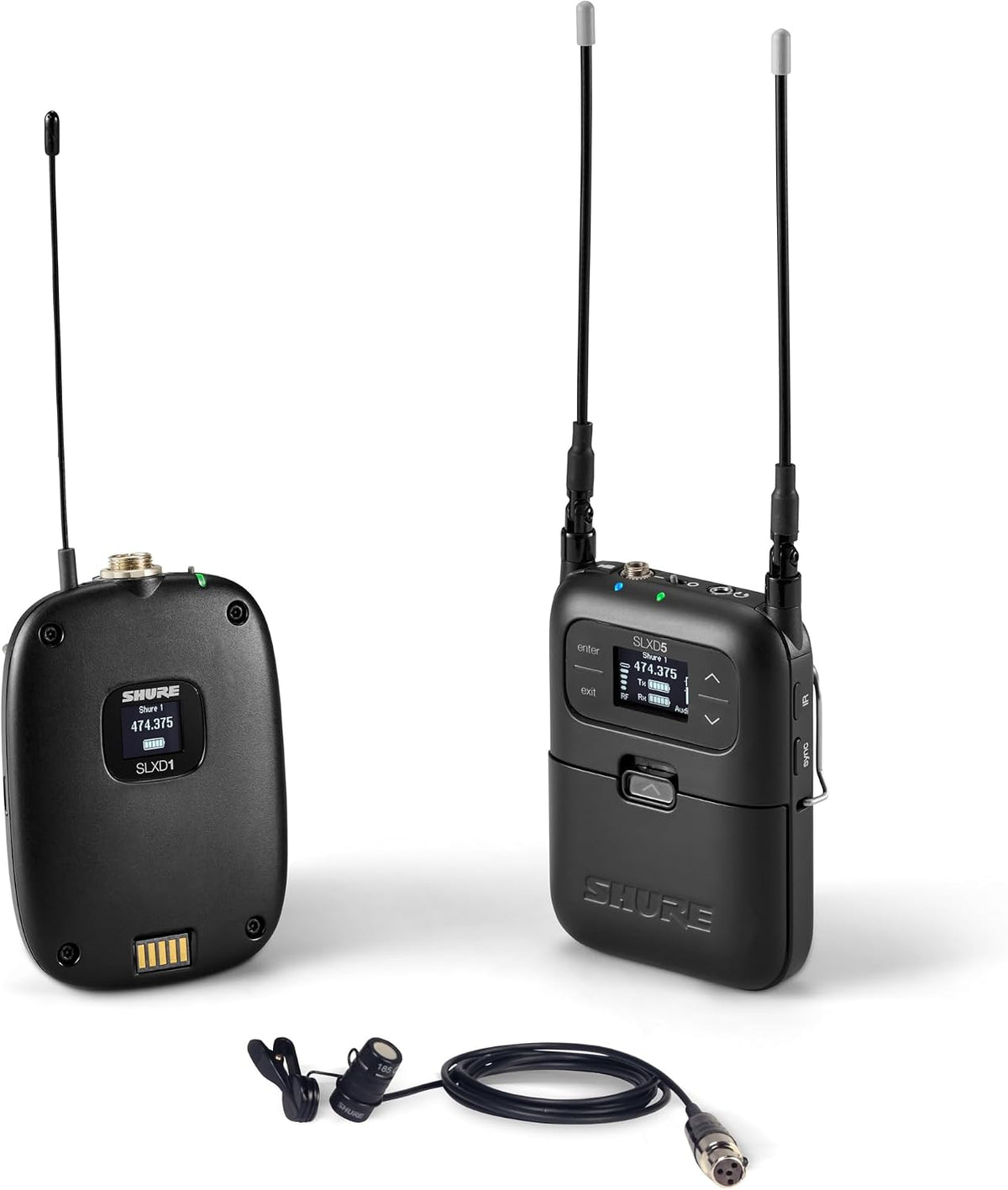 Shure SLXD15/85 Wireless Bodypack System with WL 185 Lavalier Microphone - H55 Band