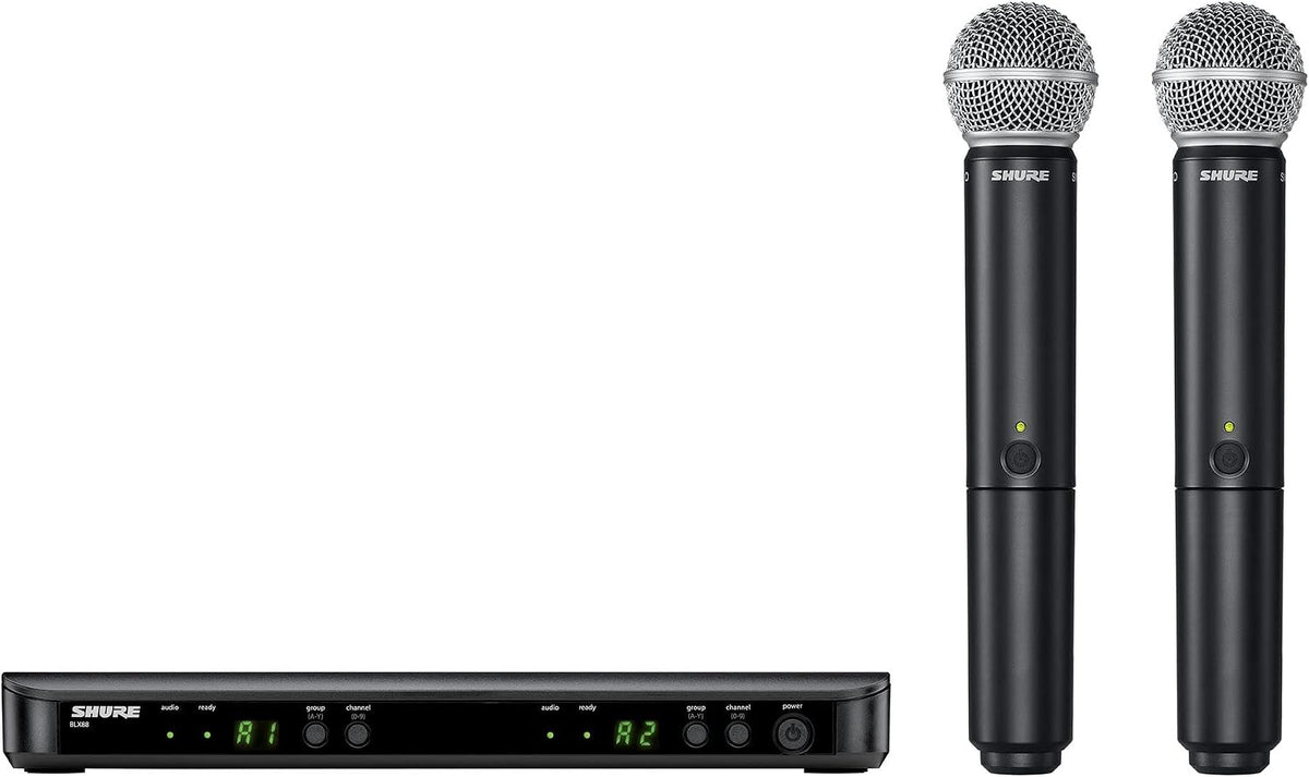 Shure BLX288/SM58 Dual Wireless Vocal System - H10 Band