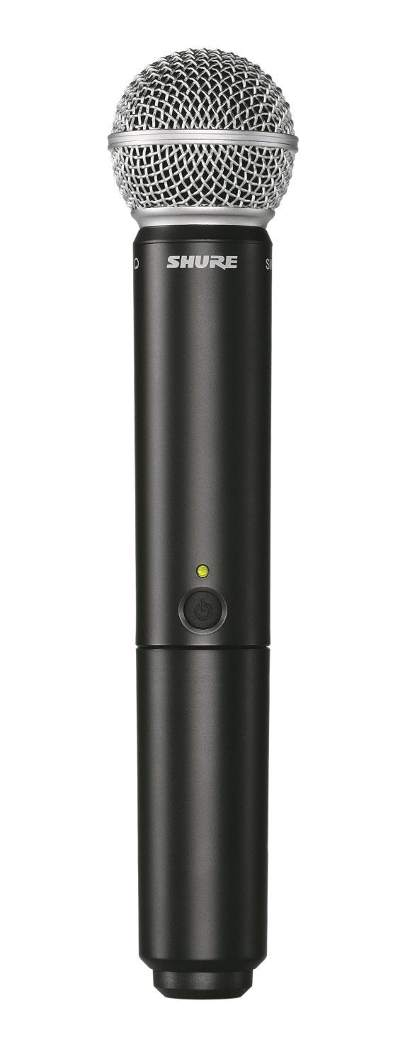 Shure BLX2/SM58 Handheld Wireless Transmitter J11 Band (596–620 MHz) – SM58 Cardioid Dynamic Capsule, Up to 14 Hr Battery, 300 ft Range, Compatible with BLX Receivers