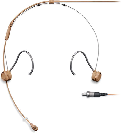 Shure TwinPlex TH53T/O-MTQG Omnidirectional Headset Microphone with TA4F Connector - Tan