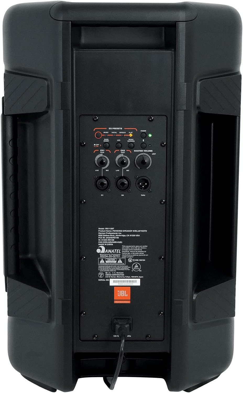 JBL Professional IRX112BT Powered PA Speaker, Portable Loudspeaker with Bluetooth, 10 Inch Woofer, 1300 Watt, Mobile DJ, Musicians, Small Venues, Ceremonies and Sports Events, Black