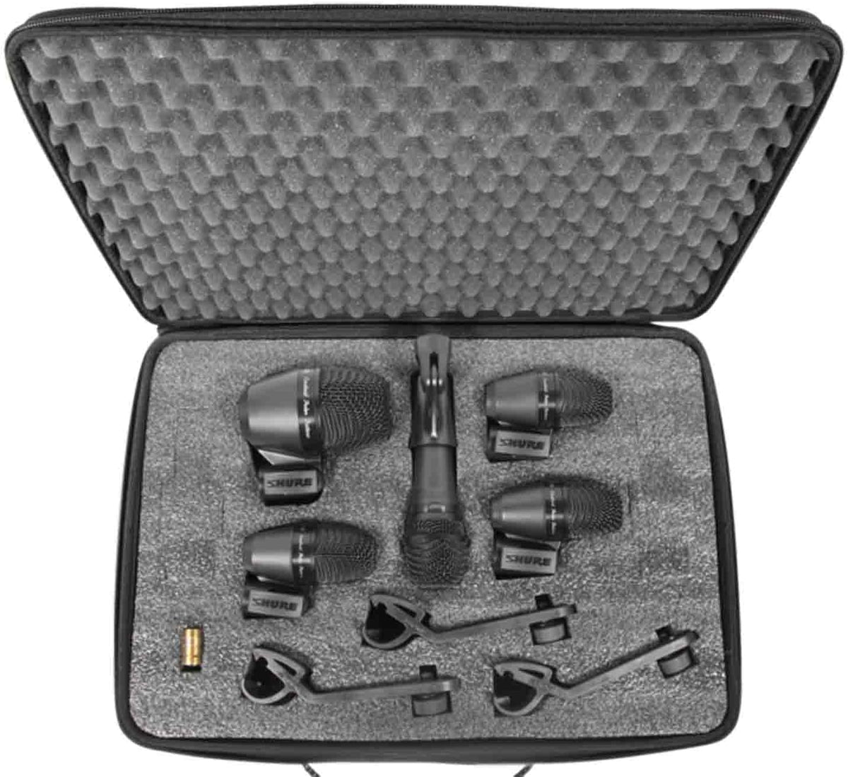 Shure PG ALTA 5-Piece Drum Microphone Kit for Performing and Recording Drummers - Includes Mics, Mounts and Cables with Options for Kick Drum, Snare and Tom (PGADRUMKIT5)