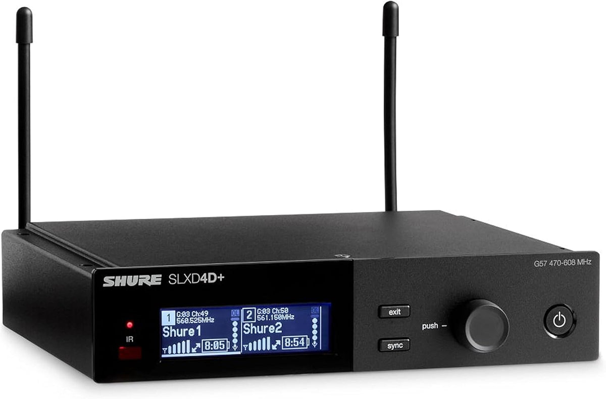 Shure SLXD4D+ Dual-Channel Digital Wireless Receiver