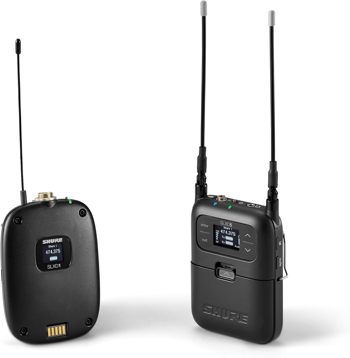 Shure SLXD15 Portable Digital Wireless Bodypack System with SLXD1 Bodypack Transmitter and SLXD5 Single-Channel Portable Receiver - Microphone/Instrument Cable Sold Separately | G58 Band (SLXD15-G58)
