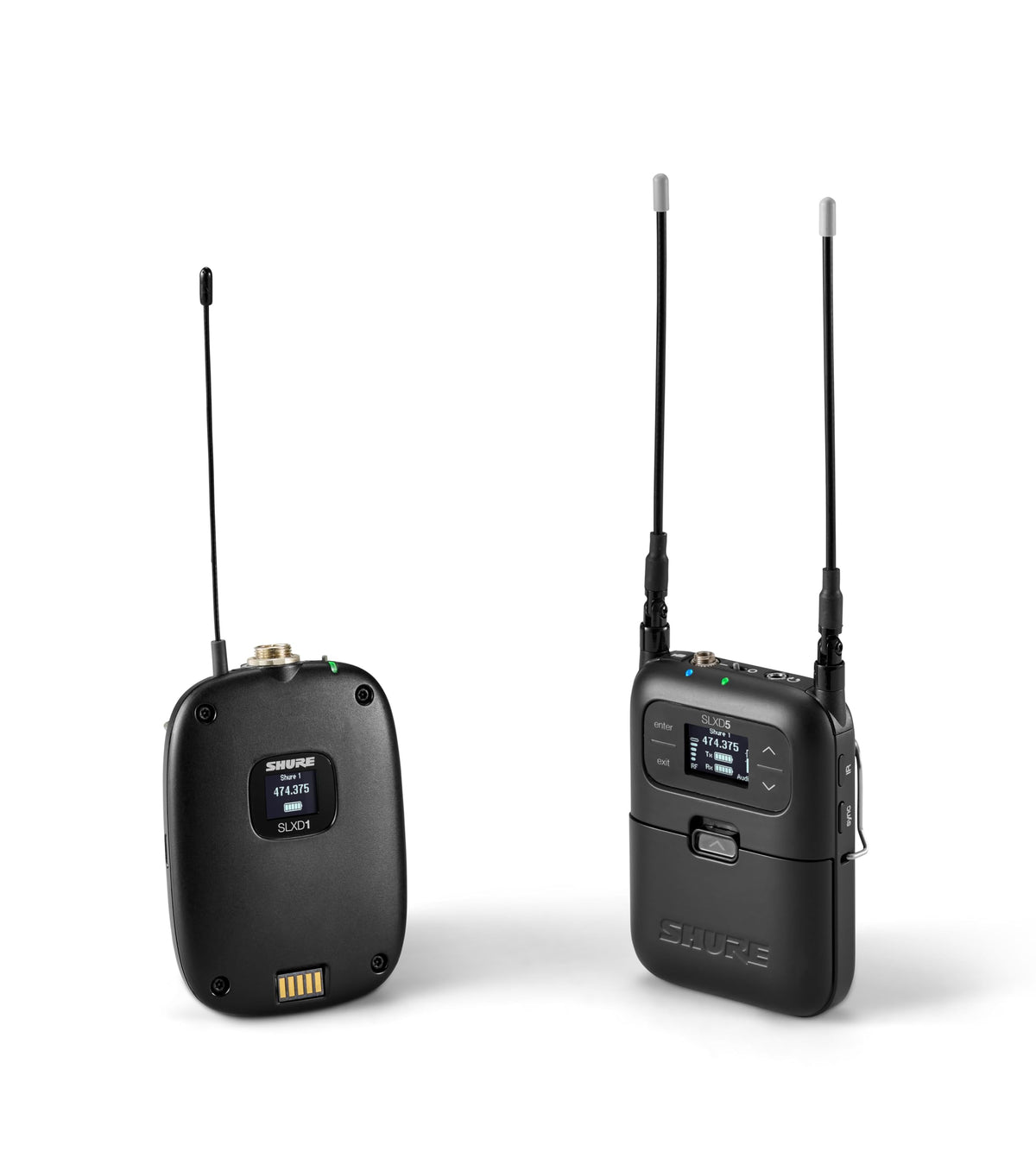 Shure SLXD15 Portable Digital Wireless Bodypack System with SLXD1 Bodypack Transmitter and SLXD5 Single-Channel Portable Receiver - Microphone/Instrument Cable Sold Separately | G58 Band (SLXD15-G58)