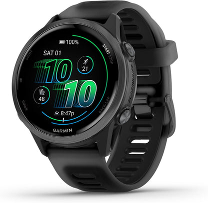 Garmin Forerunner® 570, 42mm, Aluminum, Black | Smaller-Sized Advanced GPS Running & Triathlon Smartwatch, AMOLED Display, Training & Recovery Features
