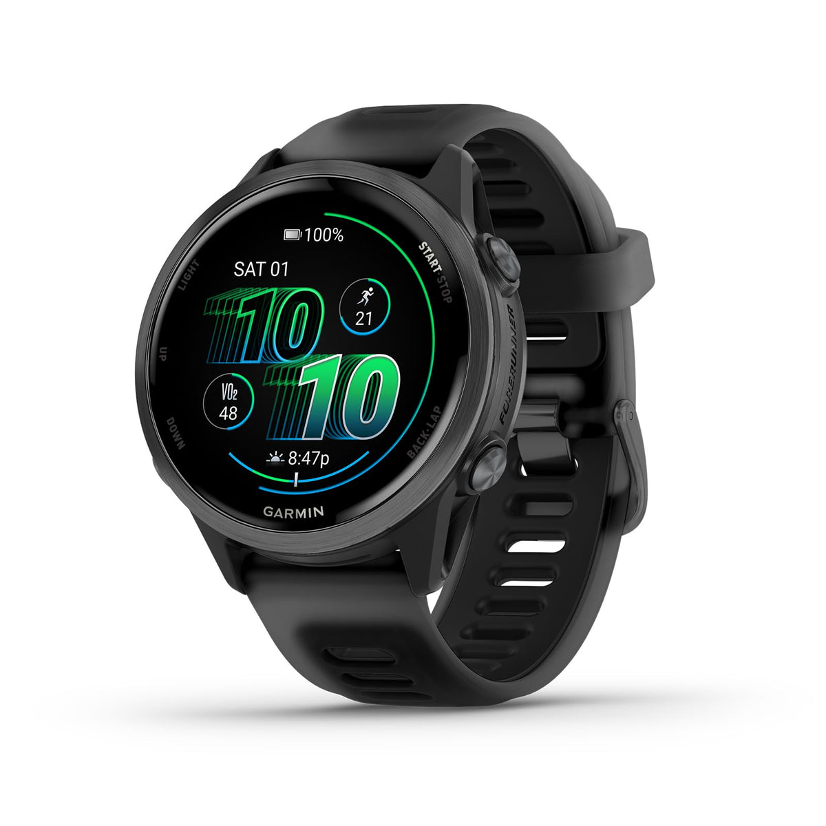 Garmin Forerunner® 570, 47mm, Aluminum, Imperial Purple/Indigo | Advanced GPS Running & Triathlon Smartwatch, AMOLED Display, Training & Recovery Features