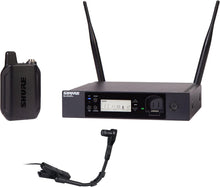 Shure GLXD14R+/B98 Dual Band Digital Wireless Microphone System for Brass, Woodwinds, Percussion - 12-Hour Battery Life, 100 ft Range, Clip-on Instrument Mic, Single Channel Rack Mount Receiver