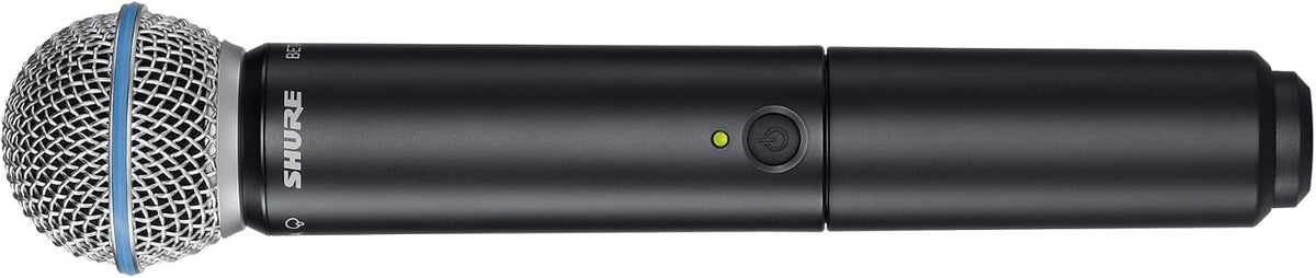 Shure BLX288/B58 Dual-Channel Wireless Audio System J11 Band (596–620 MHz) – BLX88 Receiver, (2) BLX2 Transmitters with Beta 58A Mic, Up to 14 Hr Battery, 300 ft Range