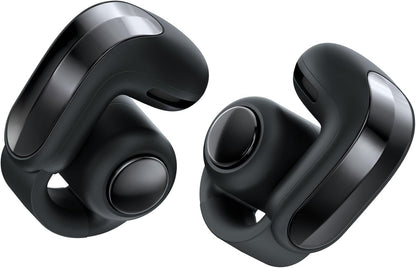 Bose Ultra Open Earbuds (2nd Gen) - Open-Ear, Clip-On, Wireless Earbuds, Bluetooth, Immersive Audio, Wireless Charging, Up to 28 Hrs of Audio, Ideal for Traveling, School, and Office, Black