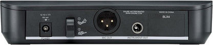 Shure BLX14/B98 Instrument Audio System H9 Band (512–542 MHz) – BLX4 Receiver, BLX1 Bodypack & BETA 98H/C Clip-On Mic for Brass, Woodwinds & Percussion, Up to 14 Hr Battery, 300 ft Range