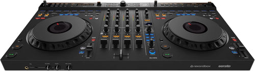 AlphaTheta DDJ‑GRV6 4‑Channel DJ Controller — Groove Circuit Live Remixing, Club‑Standard Layout, Full‑Size Jog Wheels, rekordbox & Serato DJ Pro Compatible