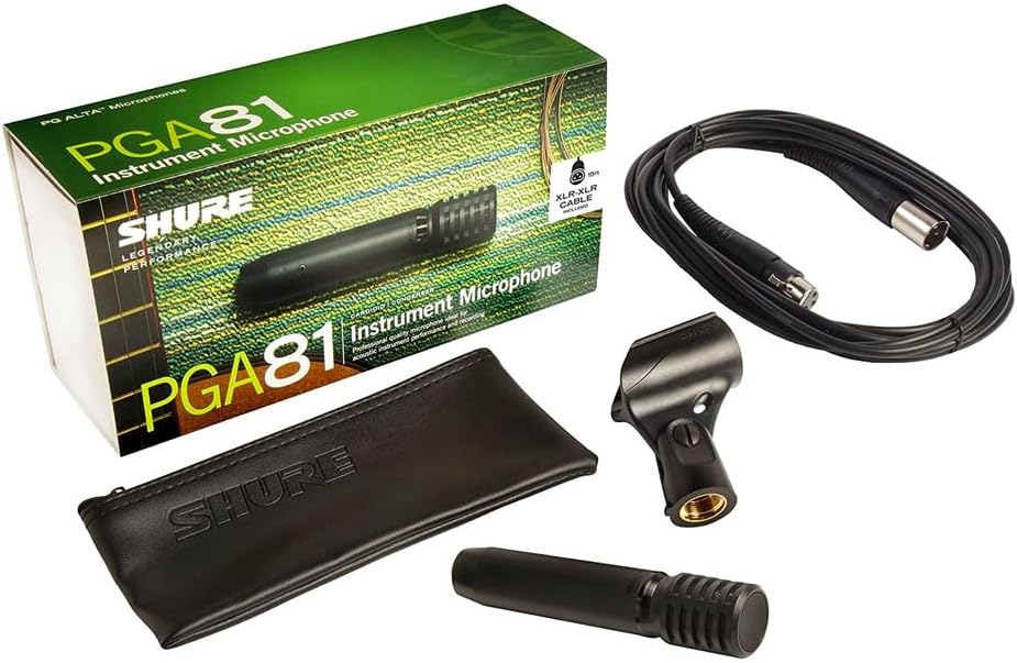 Shure PGA81 Condenser Microphone - with Cardioid Pick-up Pattern,Condenser Instrument Microphone (PGA81-XLR)