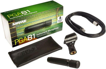 Shure PGA81 Condenser Microphone - with Cardioid Pick-up Pattern,Condenser Instrument Microphone (PGA81-XLR)
