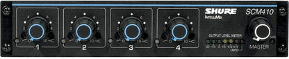 Shure SCM410 4-Channel Automatic Microphone Mixer (12V Phantom Power) with Logic Control, IntelliMix Technology and Adjustable EQ per Channel