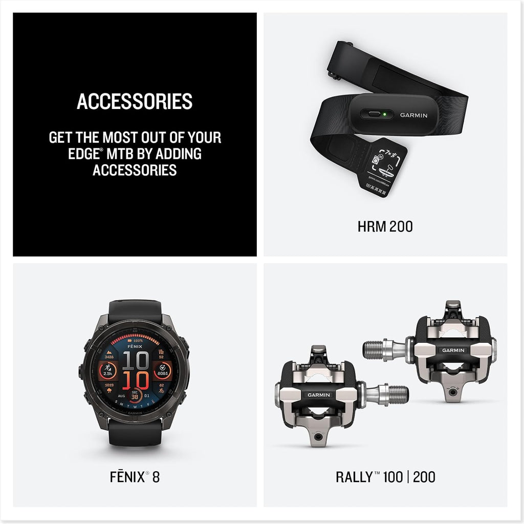 Garmin Edge® MTB, Rugged GPS Bike Computer, Mountain Biking Metrics | Enduro & Downhill Ride Profiles, Automatically Track Split Times While Riding, Full-Color Preloaded Trail Maps