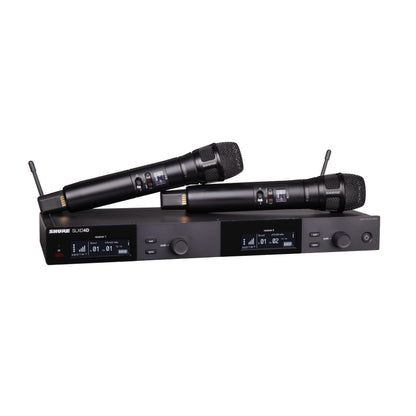 Shure SLXD24/N8SB Wireless Microphone System - Includes SLXD2 Handheld Transmitter with Nexadyne 8/S Black Vocal Mic Capsule and SLXD4 Single Channel Rack Mount Receiver | G58 Band (SLXD24/N8SB-G58)