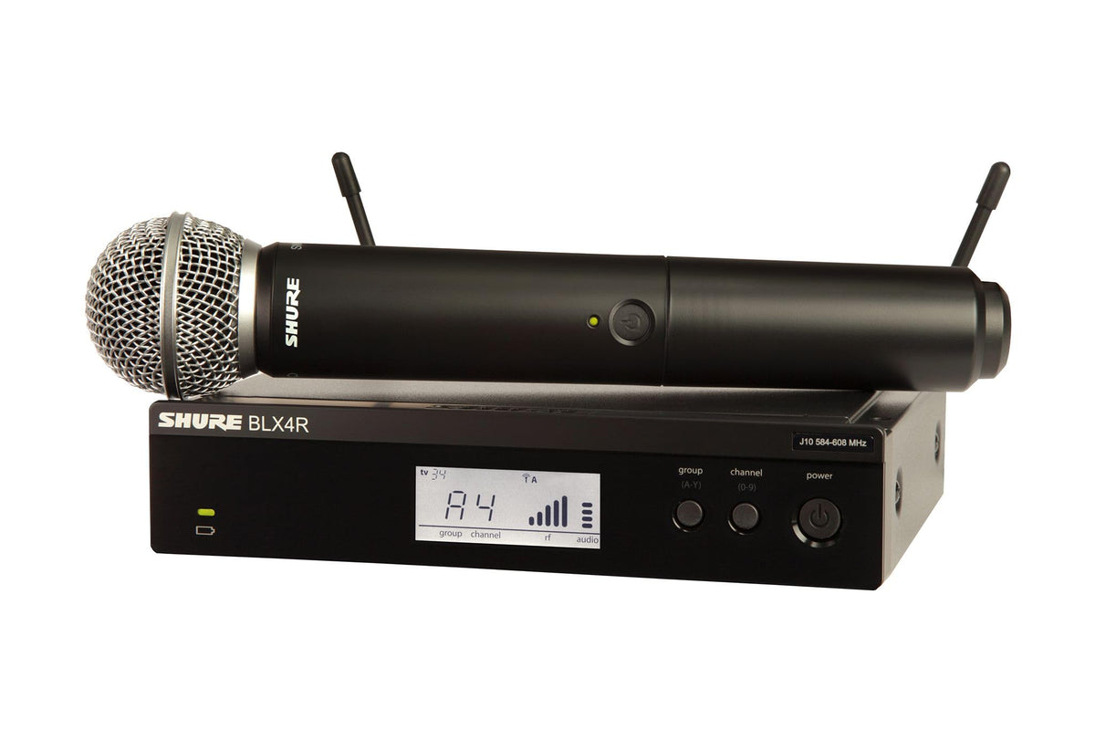 Shure BLX2/SM58 Handheld Wireless Transmitter H9 Band (512–542 MHz) – SM58 Cardioid Dynamic Capsule, Up to 14 Hr Battery, 300 ft Range, Compatible with BLX Receivers
