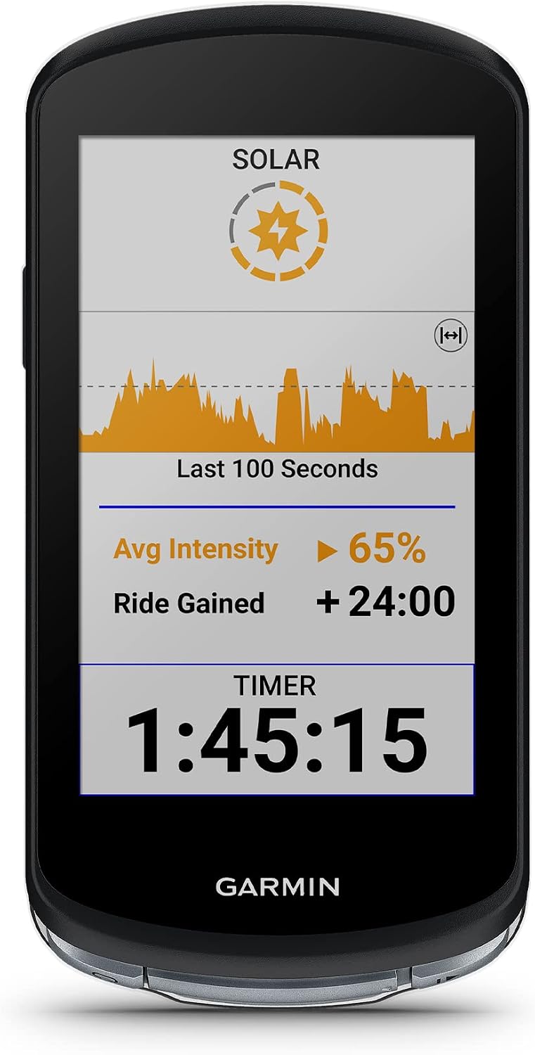 Garmin Edge® 1040 Solar, GPS Bike Computer with Solar Charging Capability