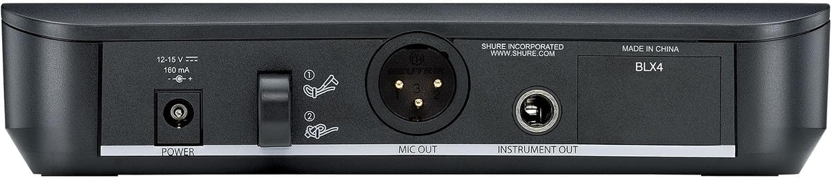 Shure BLX24/B58 Handheld Audio System H11 Band (572–596 MHz) – BLX4 Receiver, BLX2/B58 Handheld Transmitter with Beta 58A Supercardioid Capsule, Up to 14 Hr Battery, 300 ft Range