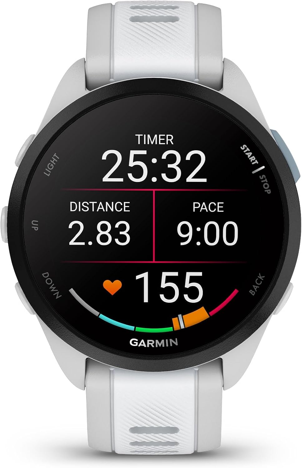 Garmin Forerunner® 165, Running Smartwatch, 43mm, Whitestone | Essential Training & Recovery Features, Built-In GPS for Distance, Pace & Speed, Garmin Coach, Daily Suggested Workouts