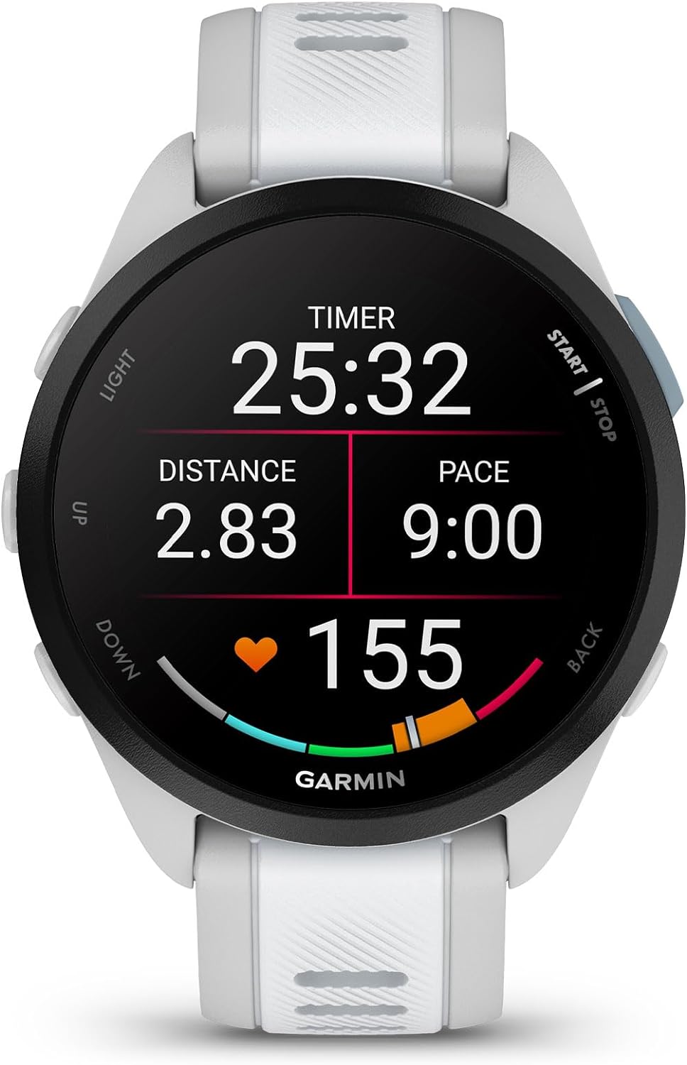 Garmin Forerunner® 165 Music, Running Smartwatch, 43mm, Whitestone | Music On Your Wrist, Essential Training & Recovery Features, Built-In GPS for Distance, Pace & Speed, Garmin Coach