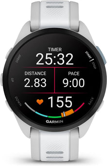 Garmin Forerunner® 165 Music, Running Smartwatch, 43mm, Whitestone | Music On Your Wrist, Essential Training & Recovery Features, Built-In GPS for Distance, Pace & Speed, Garmin Coach