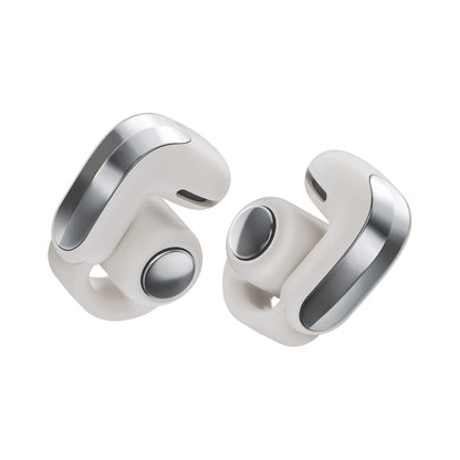 Bose Ultra Open Earbuds (2nd Gen) - Open-Ear, Clip-On, Wireless Earbuds, Bluetooth, Immersive Audio, Wireless Charging, Up to 28 Hrs of Audio, Ideal for Traveling, School, and Office, White Smoke