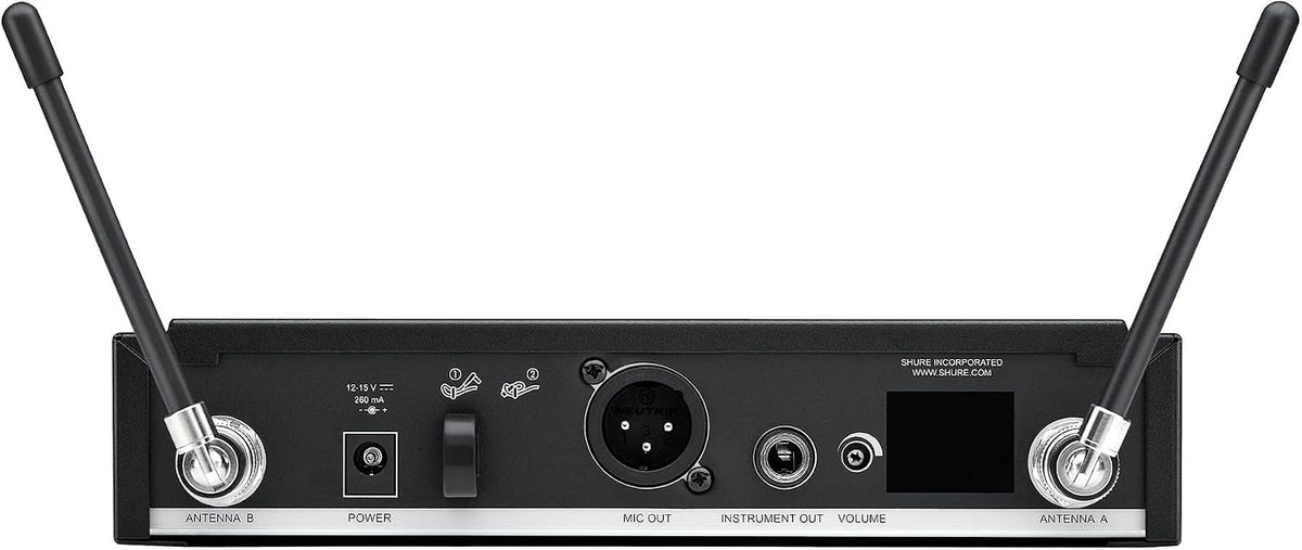 Shure BLX14R/B98 Rack-Mount Instrument Audio System H11 Band (572–596 MHz) – BLX4R Receiver, BLX1 Bodypack & BETA 98H/C Clip-On Mic for Brass, Woodwinds & Percussion, Up to 14 Hr Battery, 300 ft Range