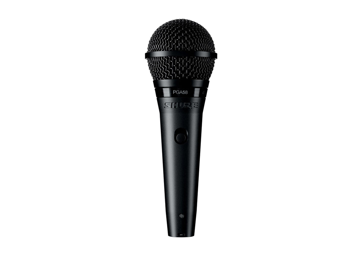 Shure PGA58 Dynamic Microphone - Handheld Mic for Vocals with Cardioid Pick-up Pattern, Discrete On/Off Switch, Stand Adapter and Zipper Pouch (PGA58-XLR)