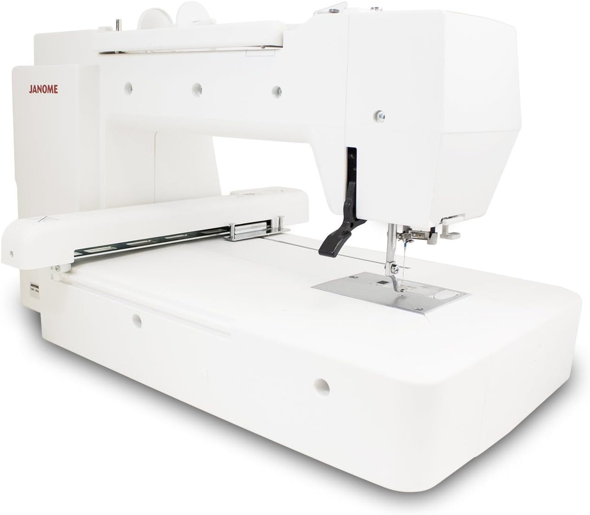 Janome Memory Craft C400E Computerized Embroidery Machine - MC400E Monogram Machine with 160 Built in Designs, 4 Hoops, and 6 Monogramming Fonts, Digital Embroidery Unit for Home, Beginners