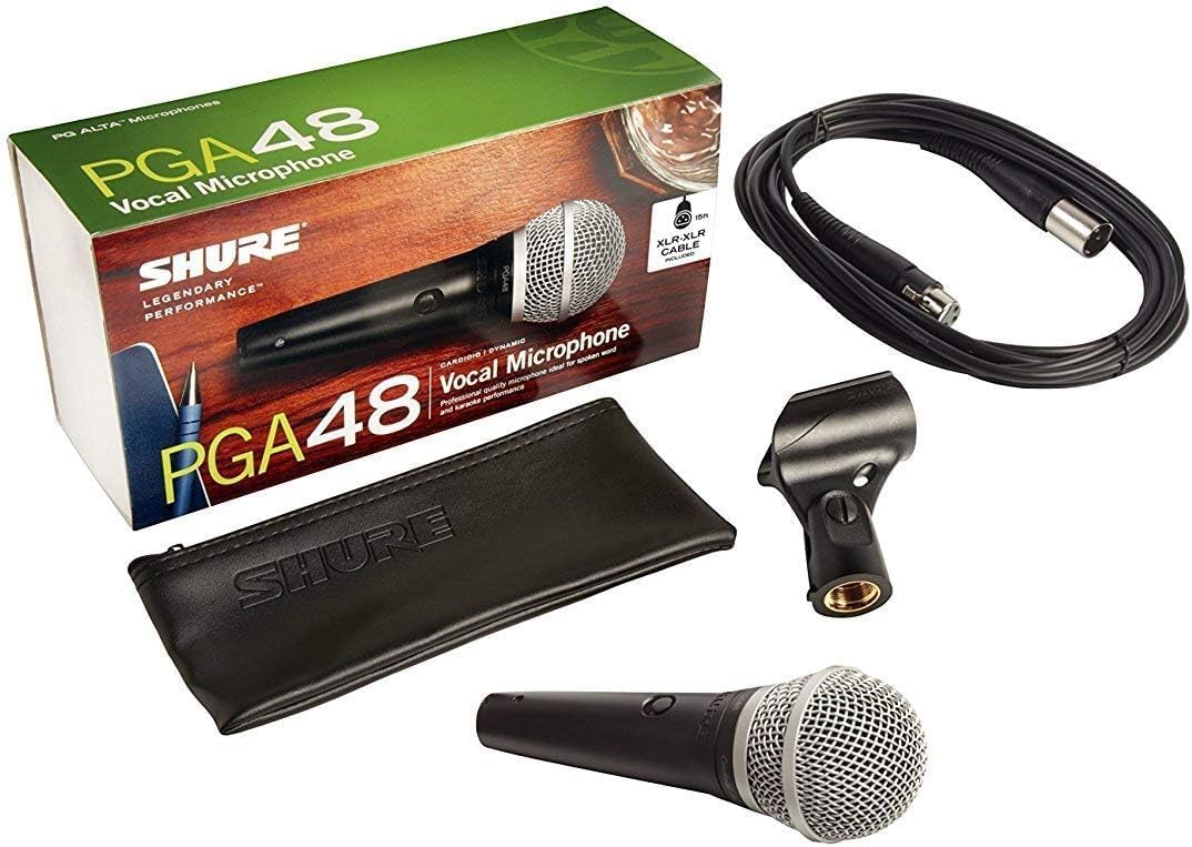 Bose S1 Pro Plus Bluetooth Speaker System Bundle with Battery, Shure PGA48 Microphone, 15ft XLR Audio Cable (6 Items)
